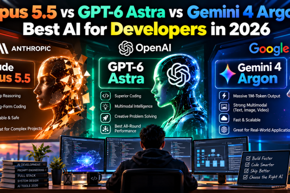 Opus 5.5 vs GPT-6 Astra vs Gemini 4 Argon: Best AI for Developers in 2026