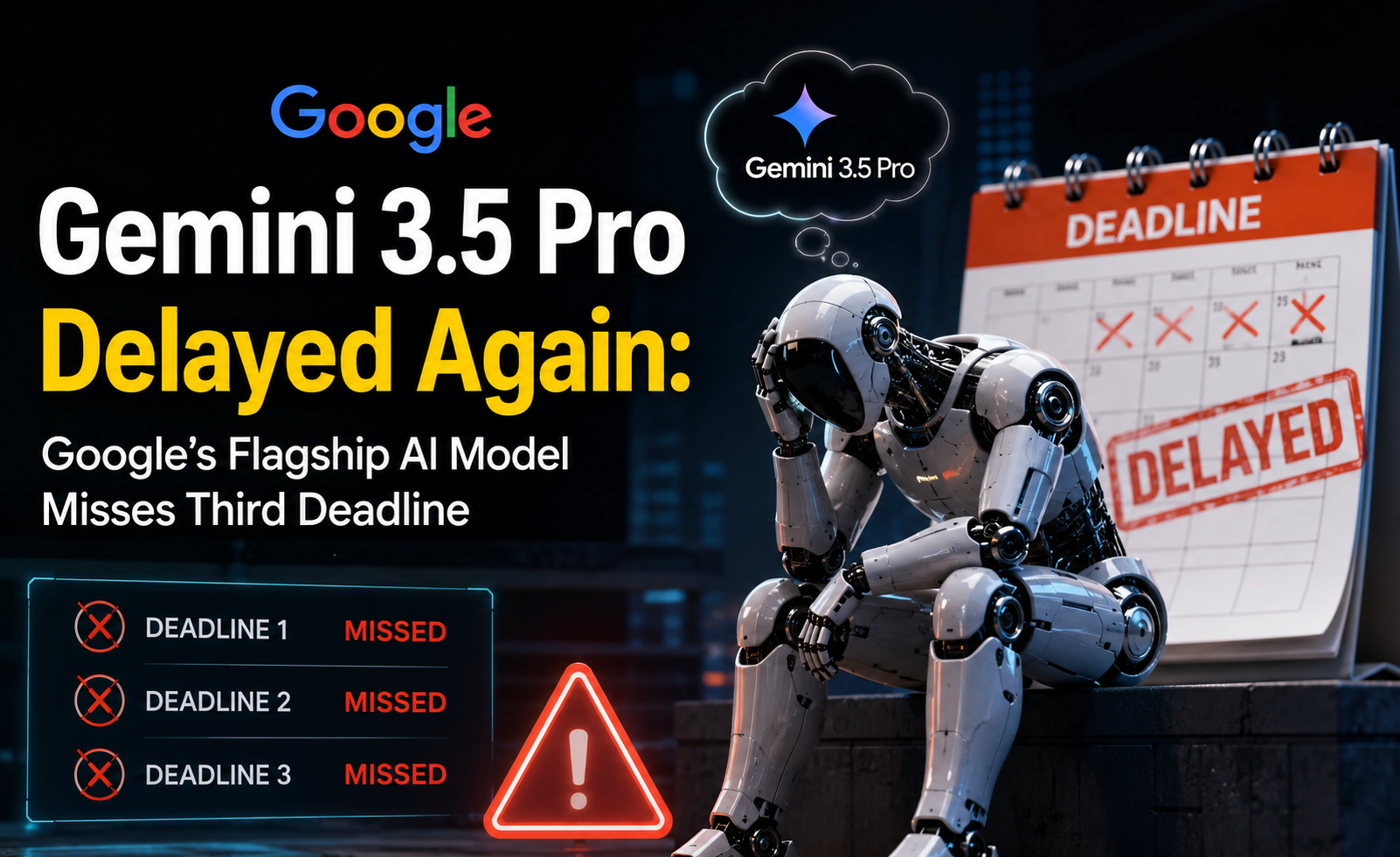 Gemini 3.5 Pro Delayed Again: Google's Flagship AI Model Misses Third Deadline